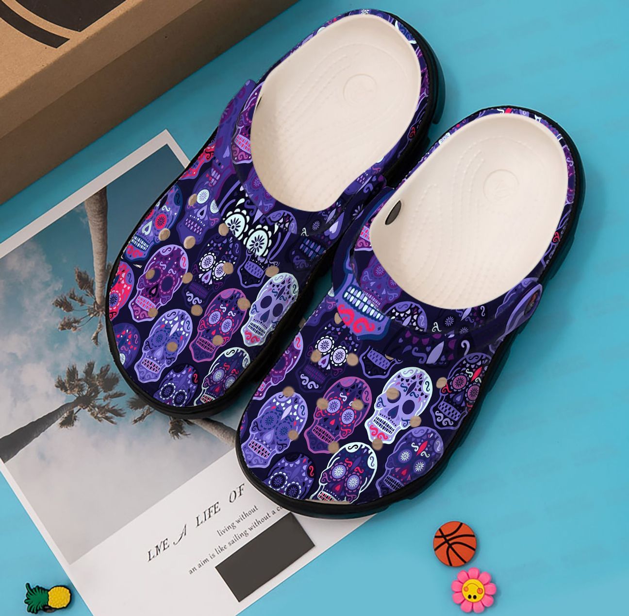 Skull Personalized Clog, Custom Name, Text, Color, Number Fashion Style For Women, Men, Kid, Print 3D Dead Sweet Skull