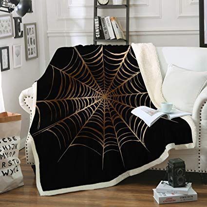 Sleepwish Halloween Spider Web Fleece Blanket