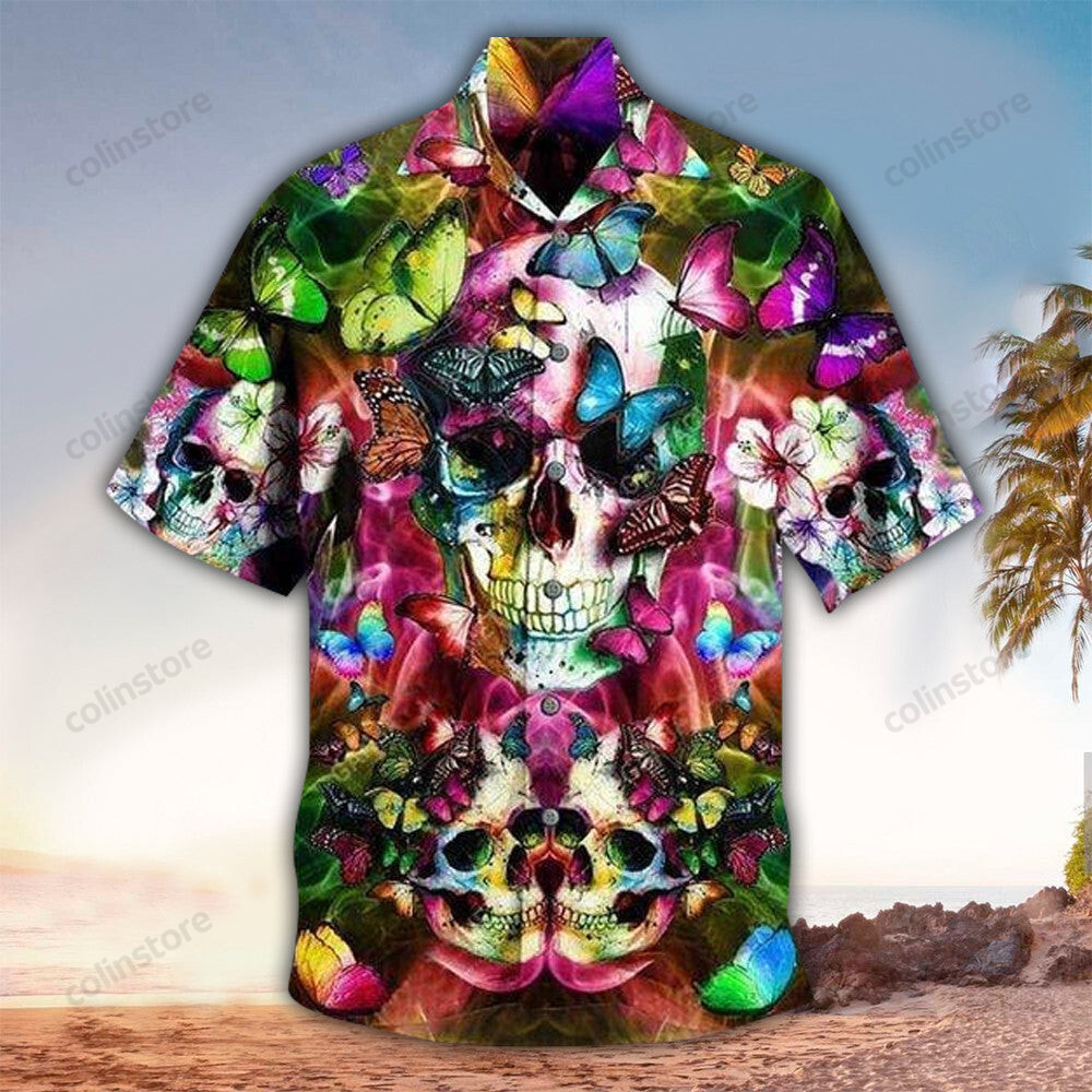 Butterfly Aloha Hawaii Shirt For Lovers Ha35247