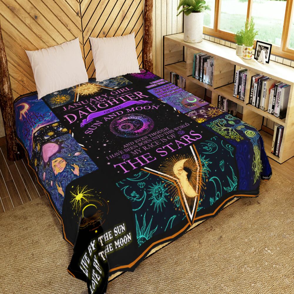 January Girl Daughter Of The Sun And Moon Quilt Blanket – TCshirt