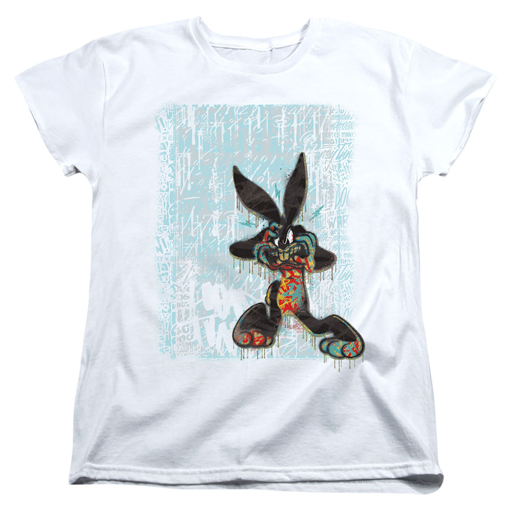 Looney Tunes Graffiti Rabbit Womens T Shirt White