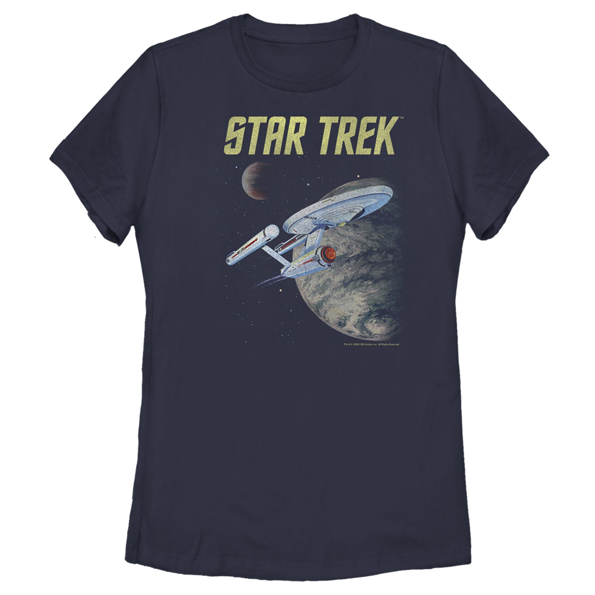 Women’S Star Trek: The Original Series Uss Enterprise Discovering New Worlds In Space T-Shirt