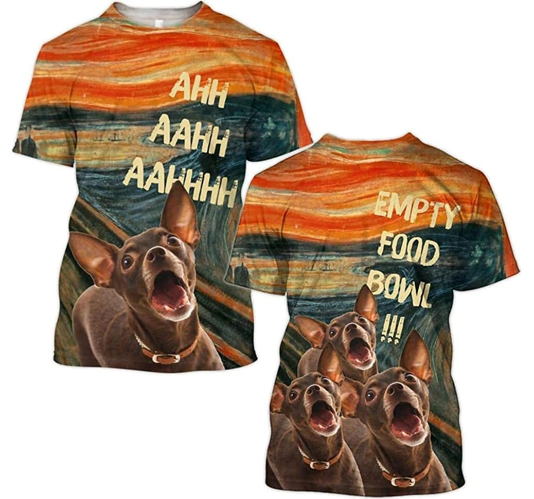 Empty Food Bowl Dog 3D Shirt