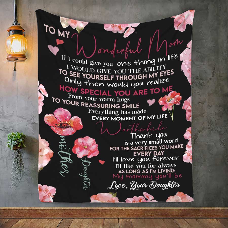 To My Wonderful Mom Blanket