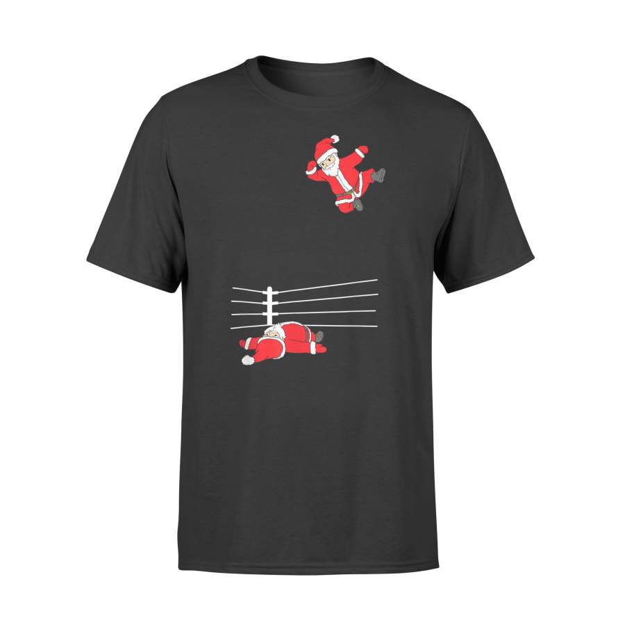 Funny Christmas Santa Wrestling Xmas T-Shirt