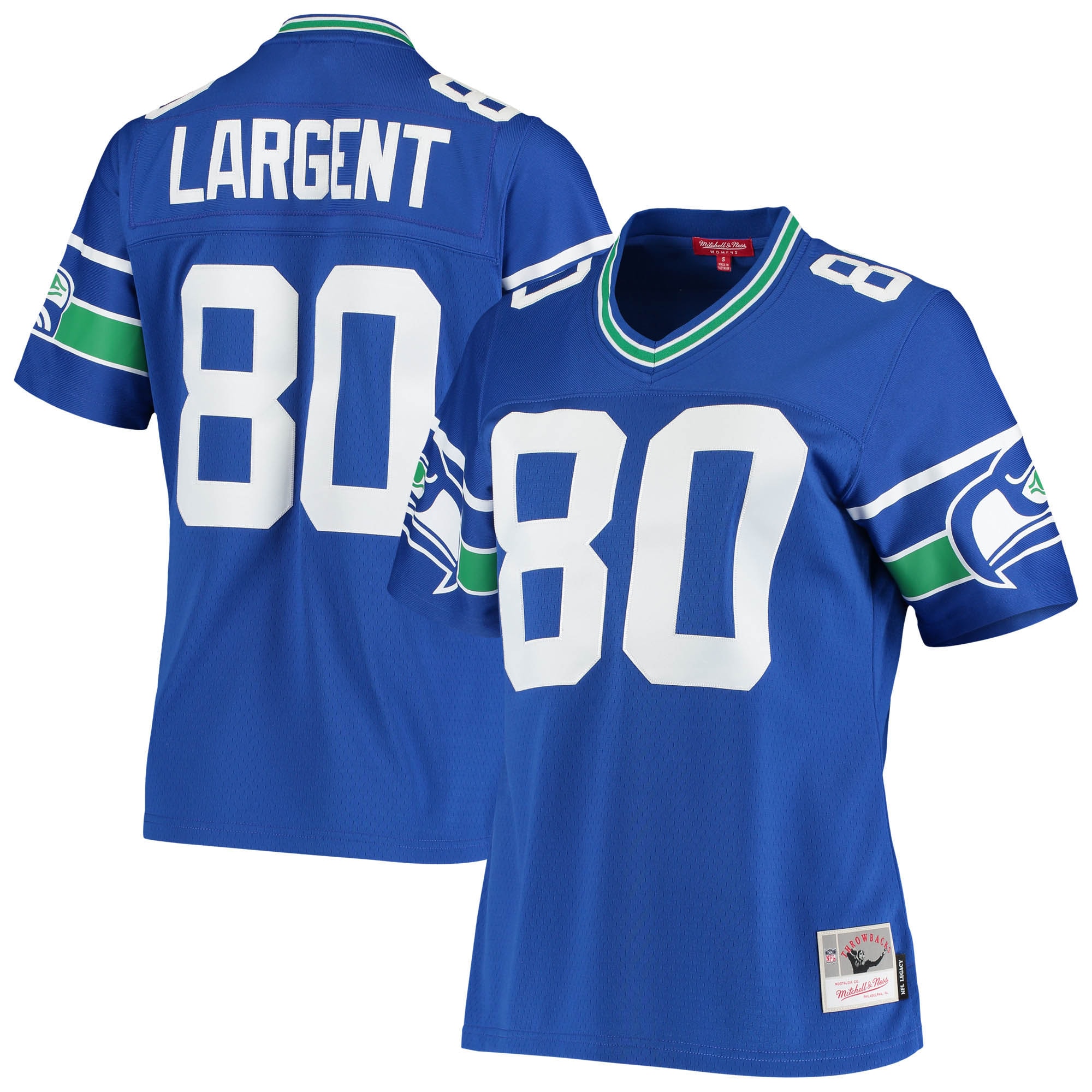 Women’s Seattle Seahawks Steve Largent Mitchell & Ness Royal 1985 Legacy Jersey