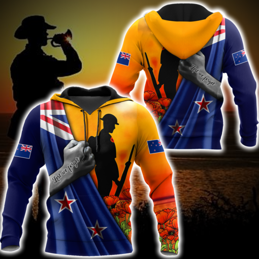 New Zealand Veteran Let We Forget 3D All Over Print Shirts For Men & Women, Happy Veteran Memorial 3D Shirts, Veteran Day