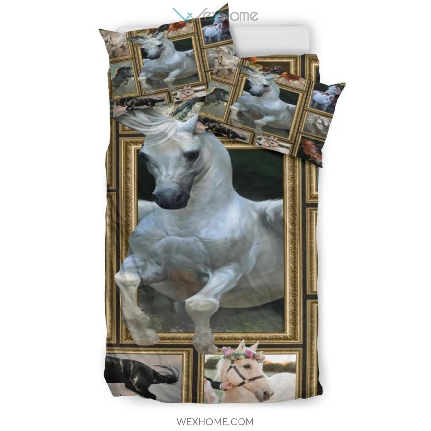 Wild Horse Bedding Set – Duvet Cover And Pillowcase Set – Unique Design Amazing Gift