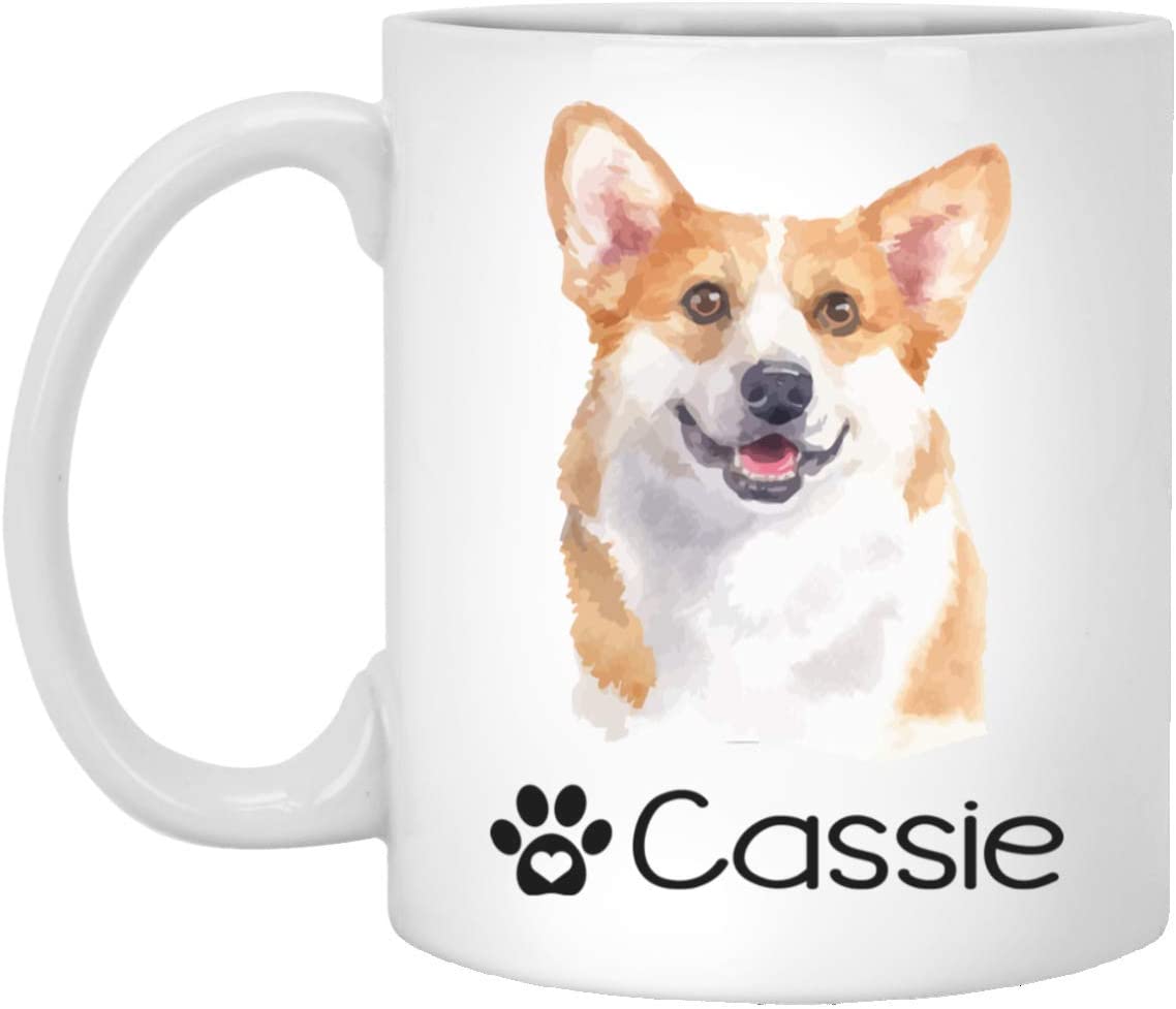 Personalized Corgi Dog Mug – Pet Owner Gifts For Women – Gifts For Dog Lover – Corgi Mom Dad Mugs – Dog Cups 15Oz