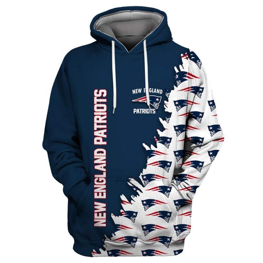 New England Patriots 3D Printed Hooded Pocket Pullover Hoodie 363 style