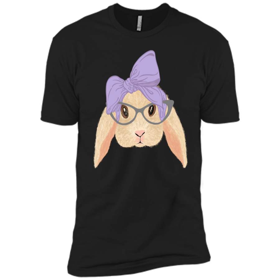 Cute Hipster Easter Bunny Shirt Funny Rabbit for Girls Next Level Premium Short Sleeve Tee