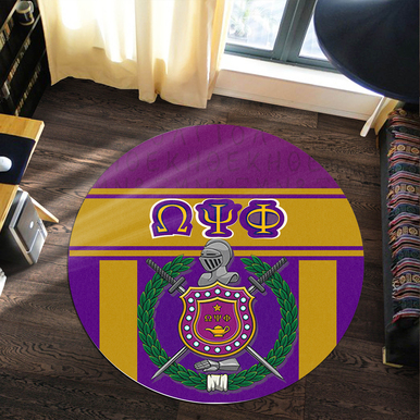 Omega Psi Phi Round Rug – Fraternity Heritage Round Rug