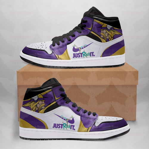 Rick And Morty Minnesota Vikings Air Jordan Shoes Sport Sneakers