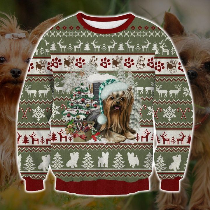 Yorkie Love Christmas Ugly Christmas Sweater | For Men & Women | Adult | Us6002