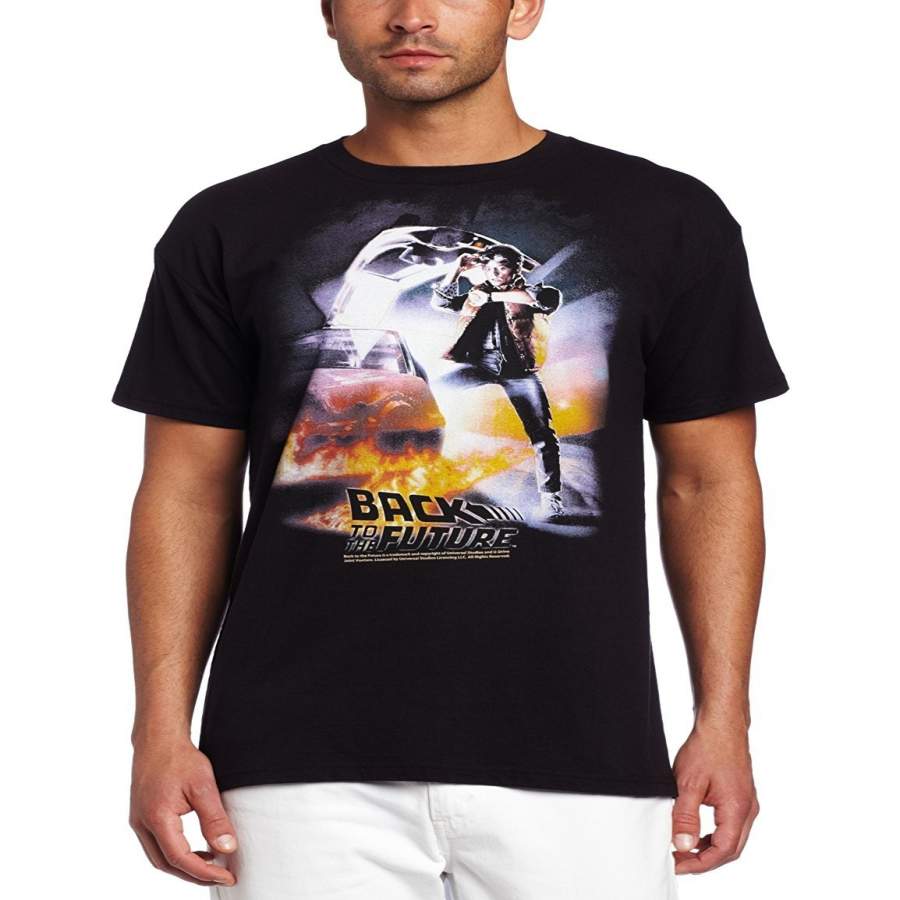 American Classics Men’s Back to the Future Poster T-shirt Men Cotton T-shirts