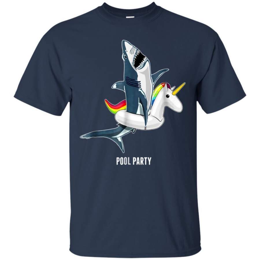 AGR Pool Party Unicorn Float Funny Shark Tshirt Jaq T-shirt