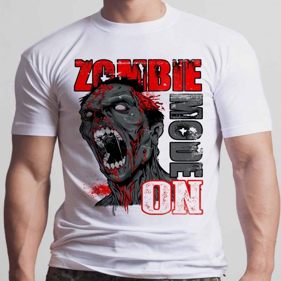 Zombie Mode On Men Short Sleeve Casual T-Shirt