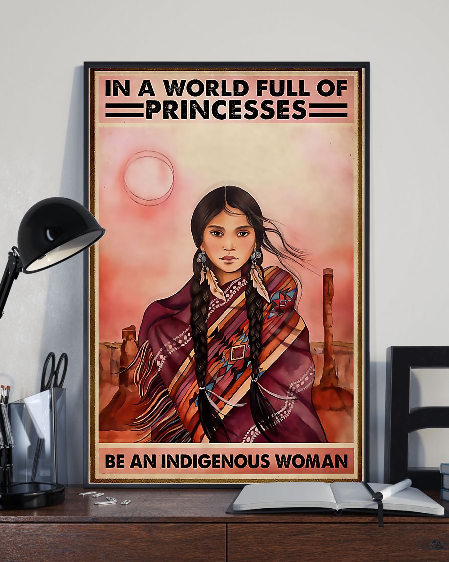 Indigenous Woman Native American Vertical Canvas And Poster | Wall Decor Visual Art