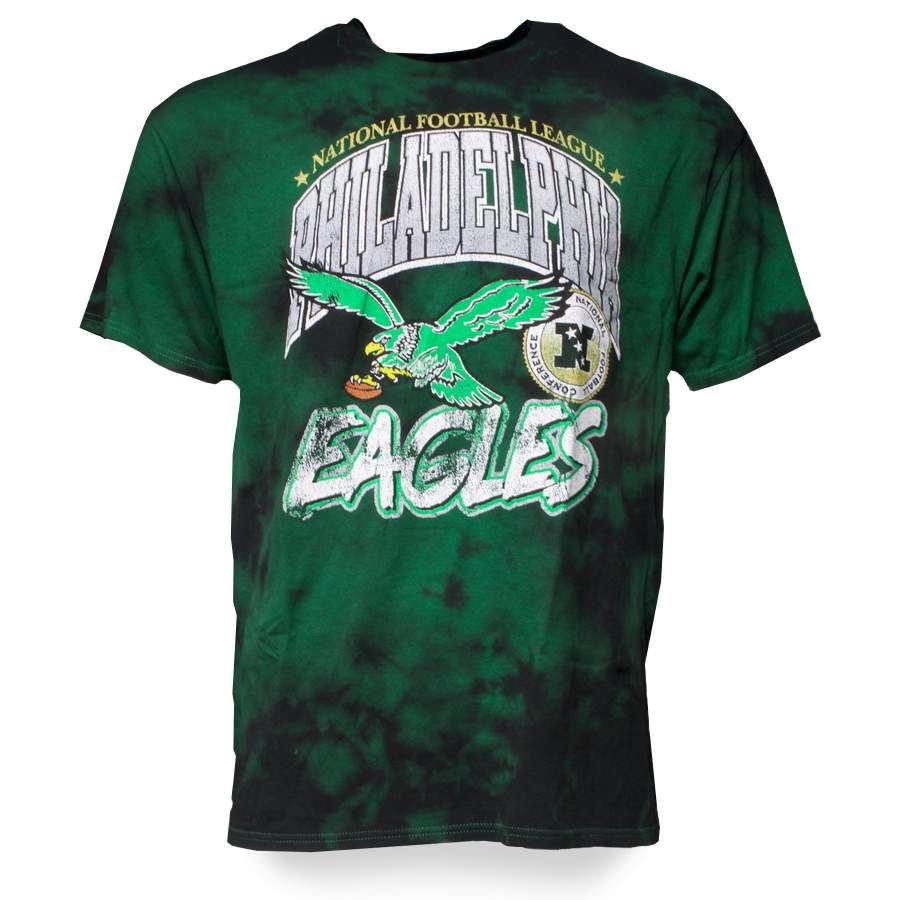 Philadelphia Eagles Throwback Logo Kelly Green Tie-Dye T-Shirt