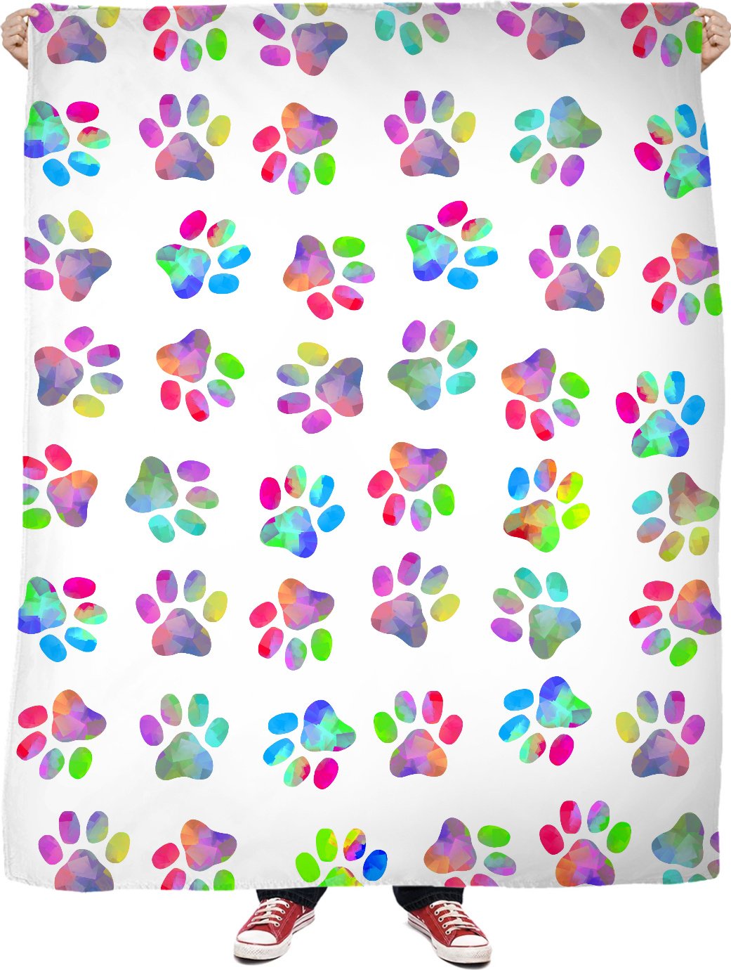 Puppy Paw Print Fleece Blanket