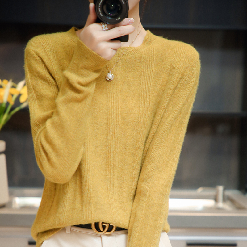 100% Merino Wool Sweater Women Pullover 2021 Autumn Winter New Warm Soft O-Neck Long Sleeve Knitted Female Solid Casual Jumper alx