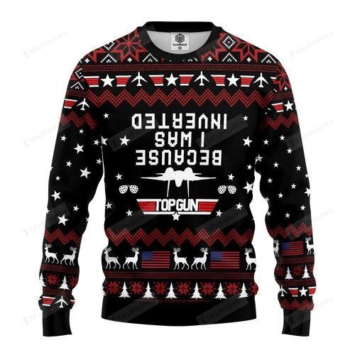 Because I Was Inverted Christmas Ugly Christmas Sweater, All Over Print Sweatshirt