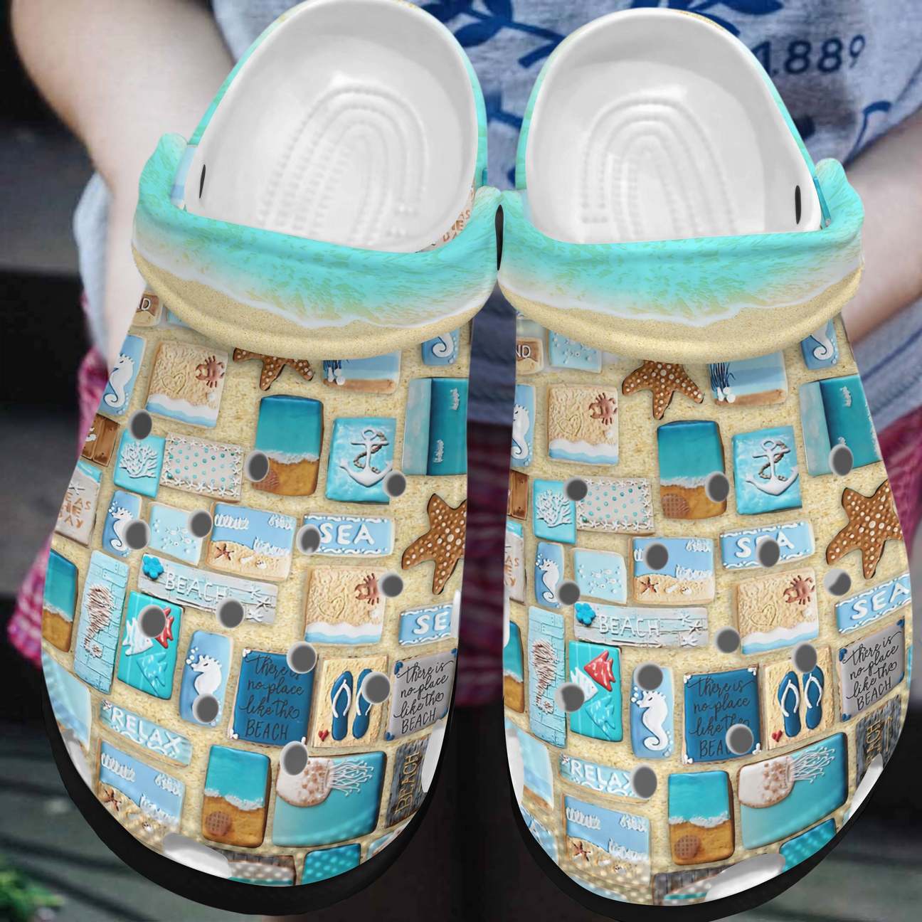 Beach Personalized Clog, Custom Name, Text, Color, Number Fashion Style For Women, Men, Kid, Print 3D Beach