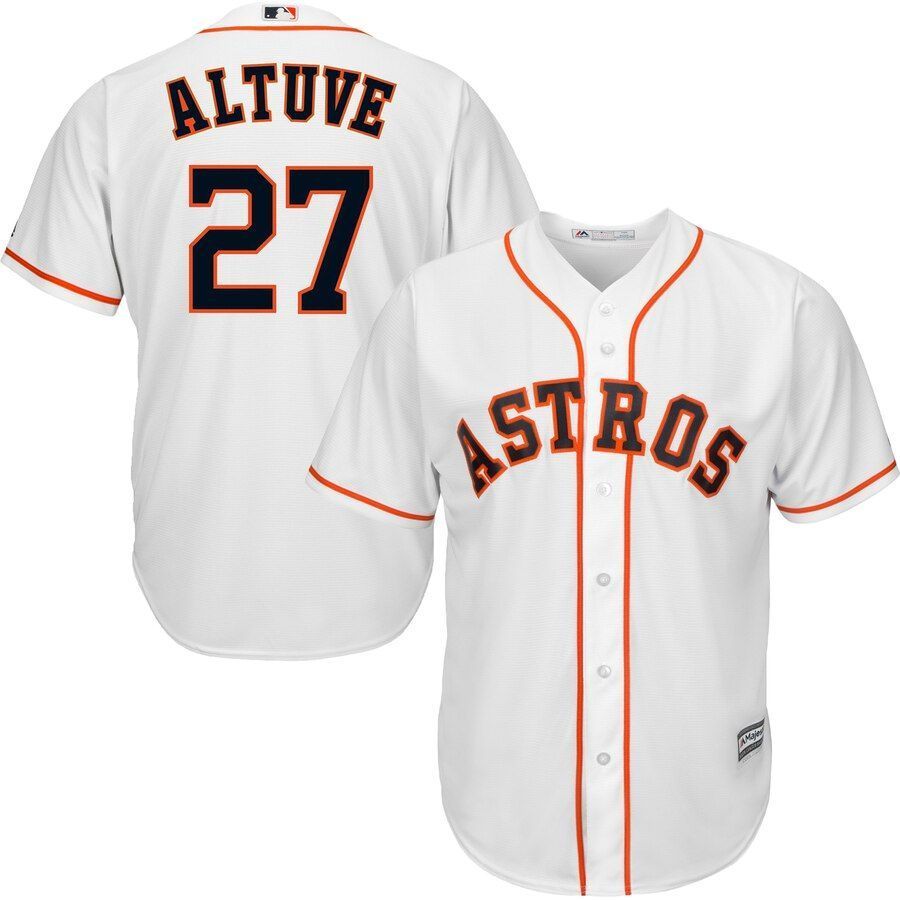 Jose Altuve Houston Astros Majestic Official Cool Base Player Jersey White 2019