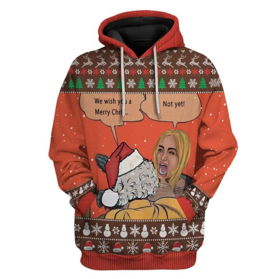 Ugly Yelling Women Slapping Santa Christmas Custom Tshirt Hoodies Apparel