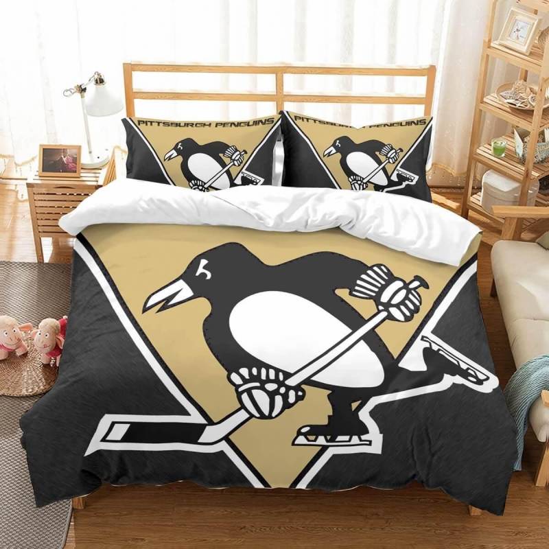 3D Customize Pittsburgh Penguins Bedding Set Duvet Cover Set Bedroom Set Bedlinen