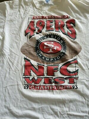 Vtg 90s San Francisco 49ers Niners Division Champions Shirt X- 5112