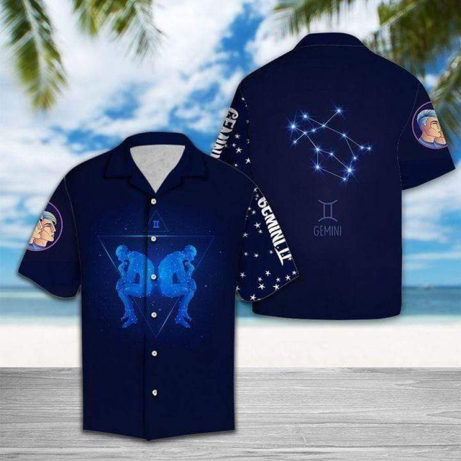 Gemini Horoscope Zodiac Hawaiian Shirt Birthday Gifts