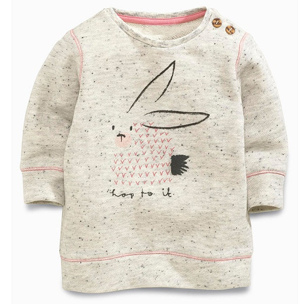 Cotton Girl Long Sleeve T-Shirts 2018 Spring Children Shirts  Cute Rabbit Print Girl Tops Kids