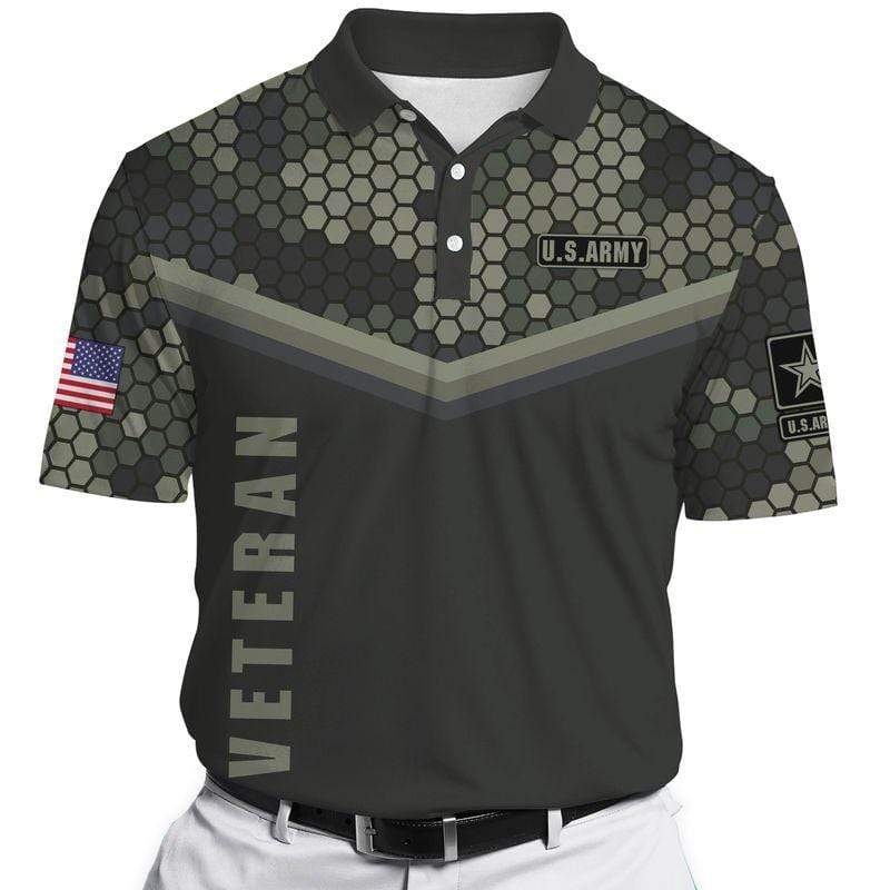 U.S Army Veteran Hive Pattern Polo Shirt - Intercept Inter National