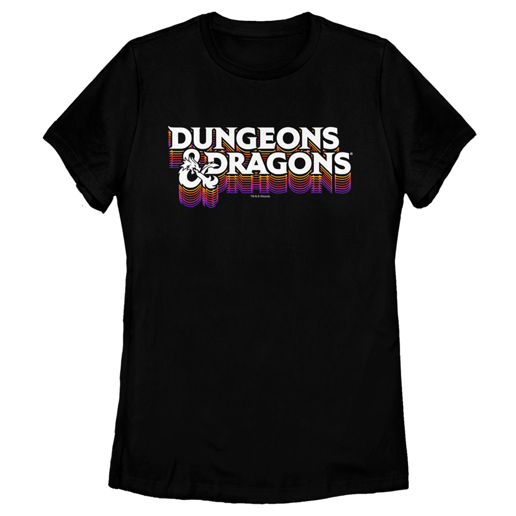 Women’S Dungeons & Dragons Cascading Color Retro Logo T-Shirt