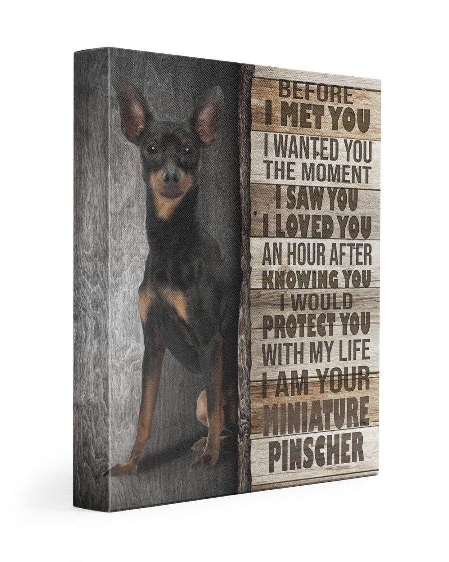 Before I Met You Miniature Pinscher Lover Canvas Home Decor Matte Canvas