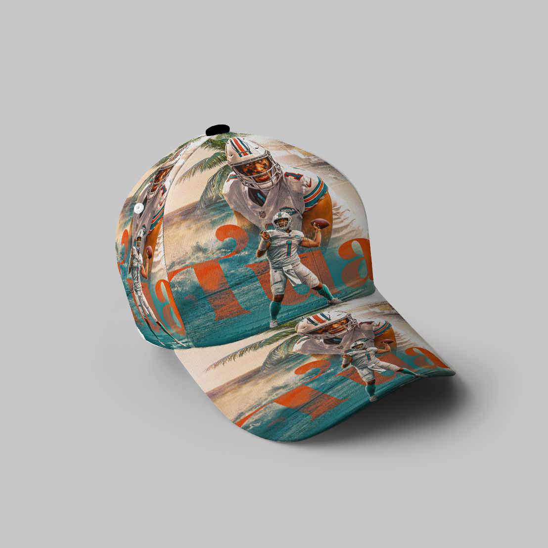 Miami Dolphins Tua Tagovailoa2 3D Printing Baseball Cap Classic Hat