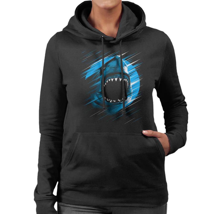 Shark Moon Lines Women’s Hooded Sweatshirt