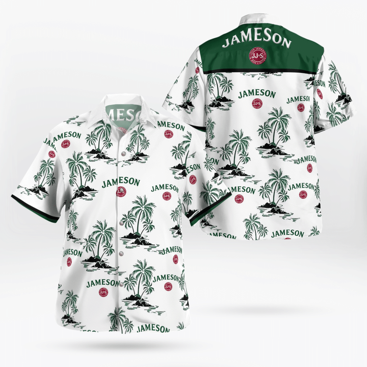 Jameson Irish Whiskey White Hawaii Shirt Ha45082