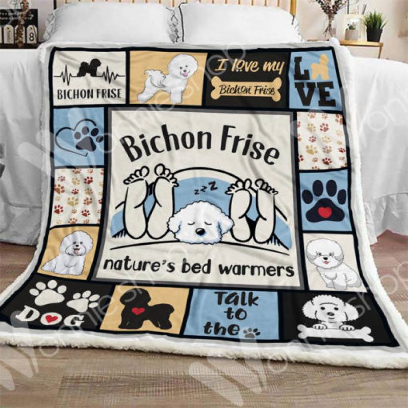 Bichon Frise Dog Sherpa Blanket NOV1103 87O42