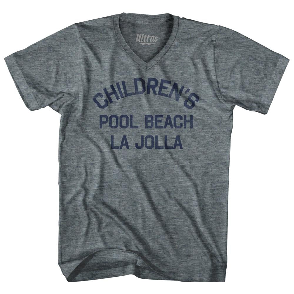 California Children’s Pool Beach, La jolla Adult Tri-Blend V-neck Vintage T-shirt