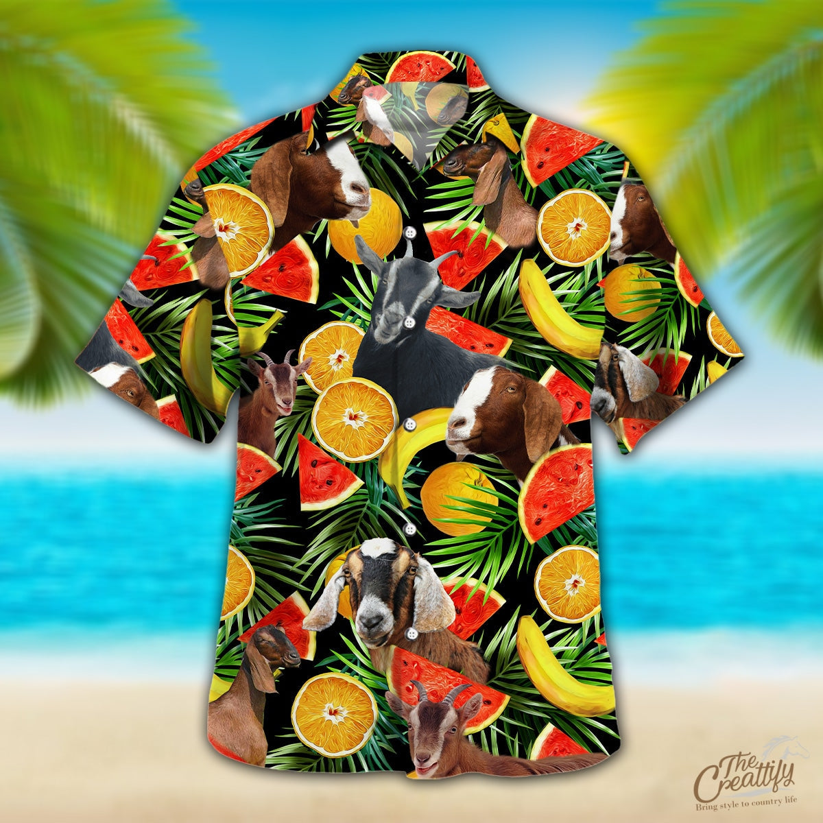 Nubian Goat Tropical Fruits Hawaii Hawaii Shirt For Men Women Ha111361