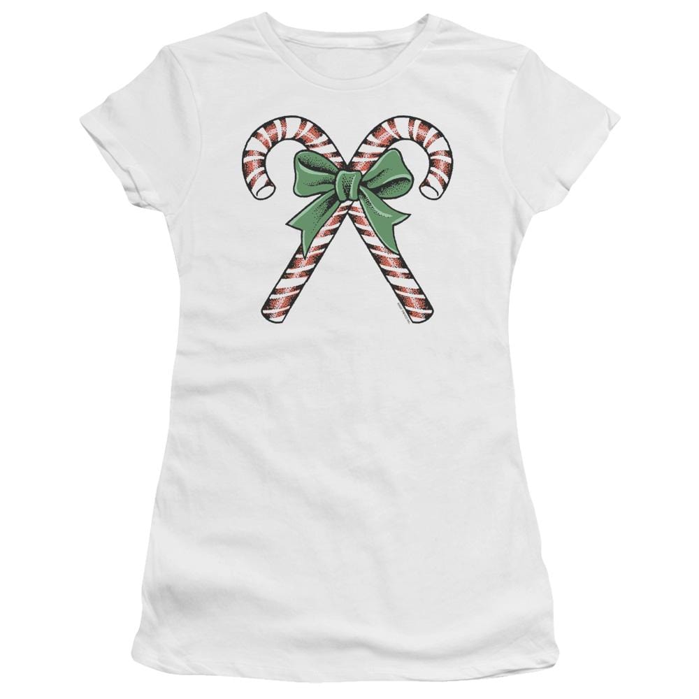 Christmas Candy Canes – Juniors T-Shirt