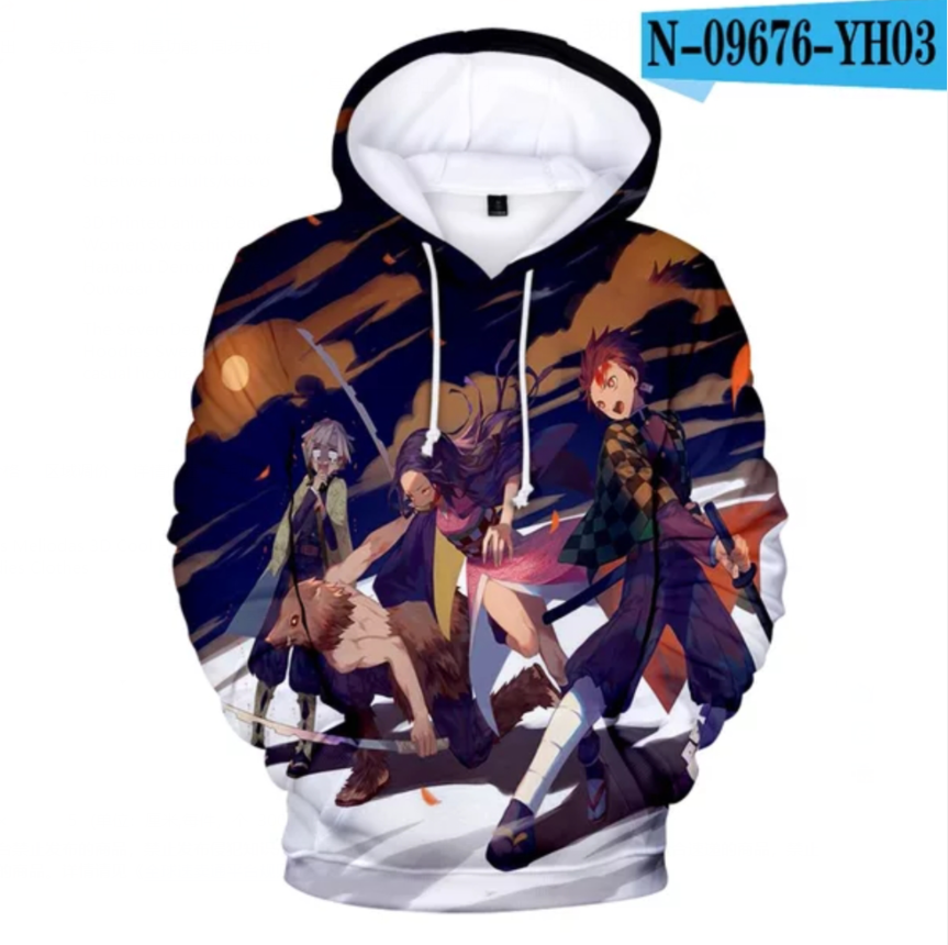 3D Print Anime Demon Slayer Hoodies Sweatshirts – Ornament customs