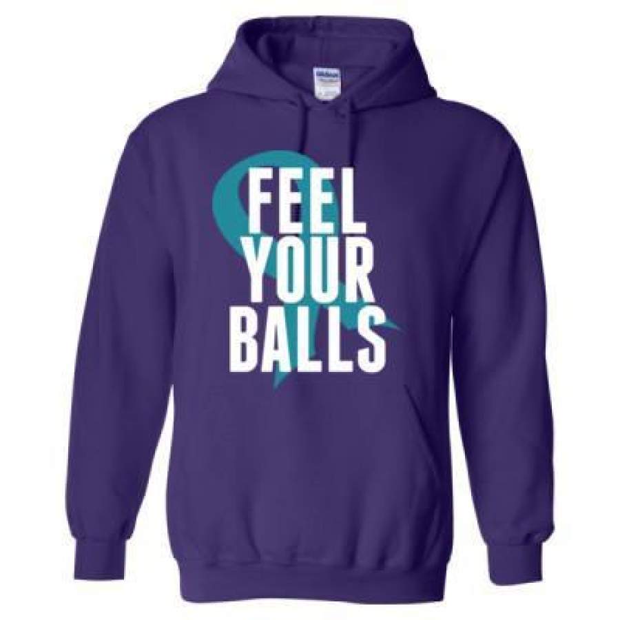 AGR Feel Your Balls Testicular Cancer Awareness – Heavy Blend™ Hooded Sweatshirt