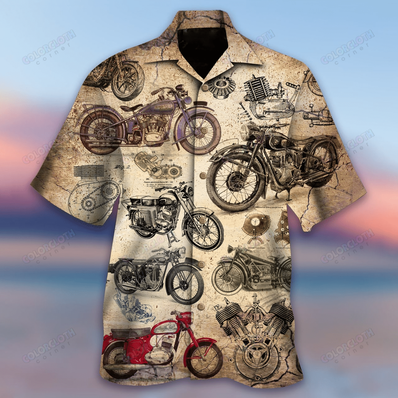 Finding Original Motorcycles Hawaiian Shirt Ha104994