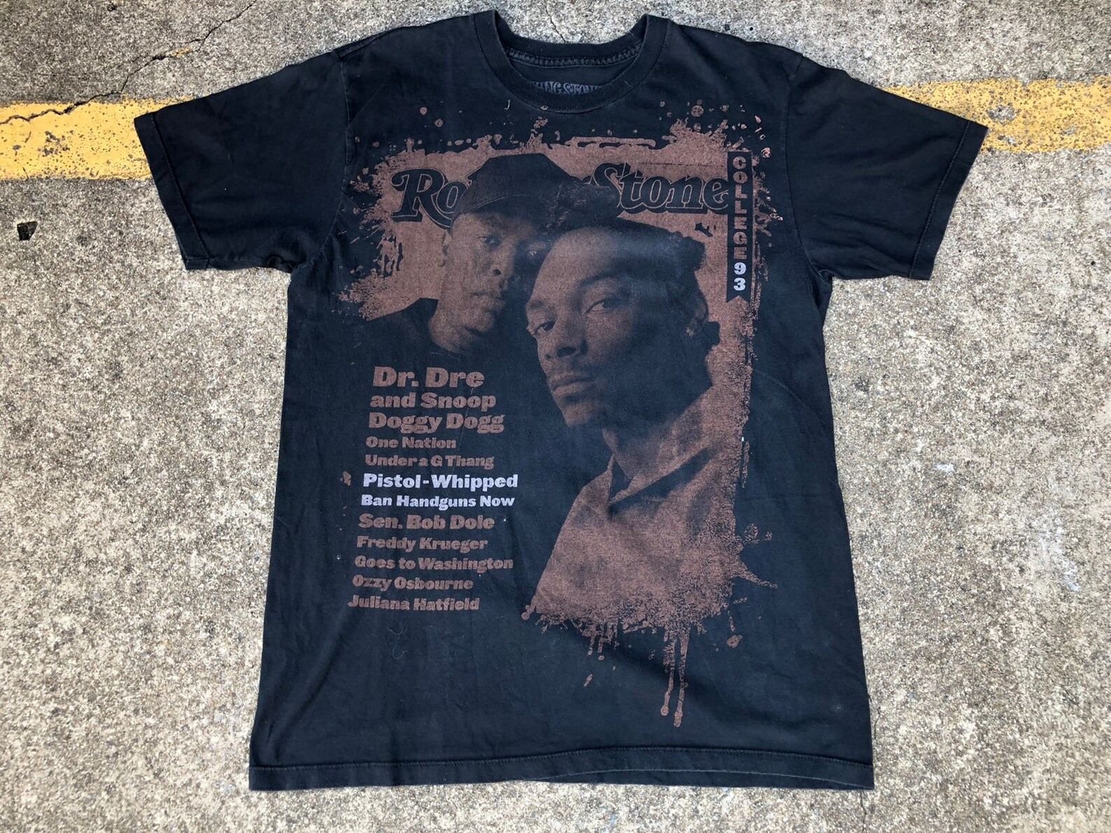 Vtg Snoop Doggy Dogg Dr Dre Rolling Stones Cover Collection 90S T Shirt Thrifted By 90Stpt