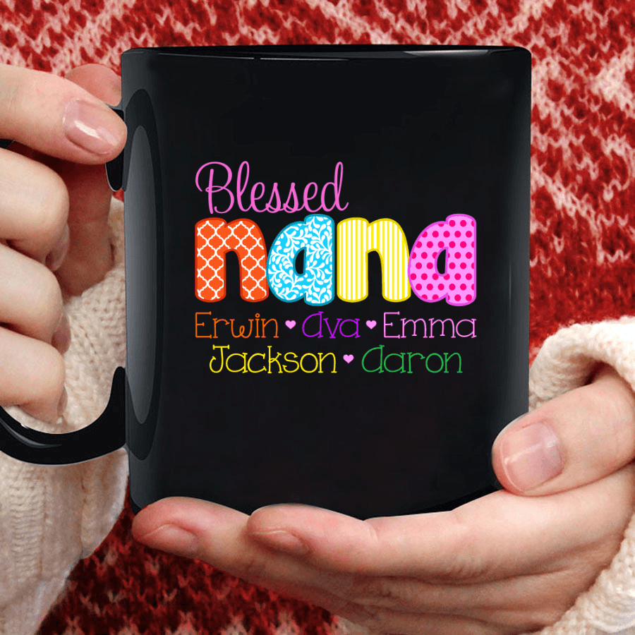 Blessed Nana Art Colorful Mug