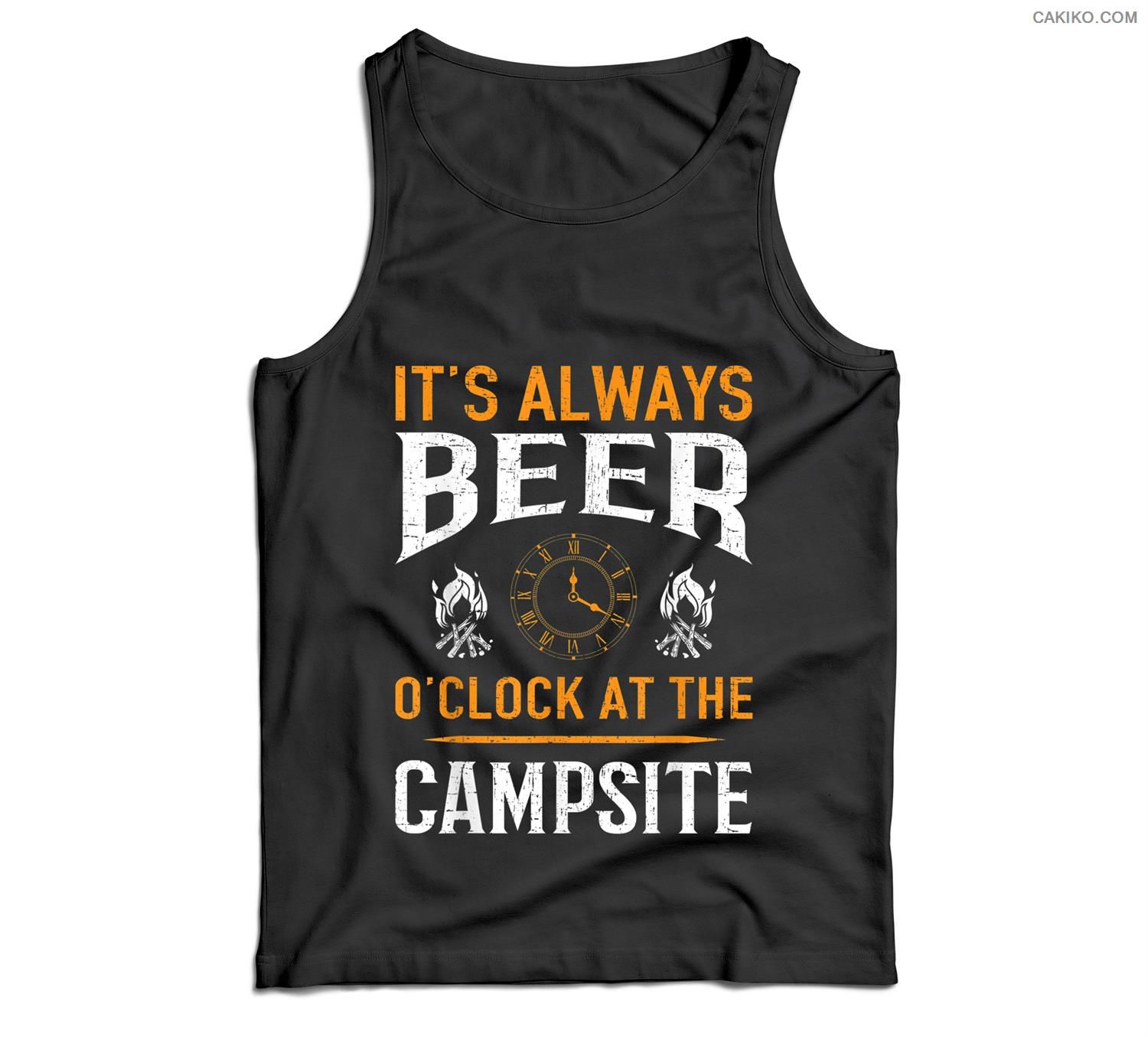 Always Beer O Clock At The Campsite Camping Men Tank Top