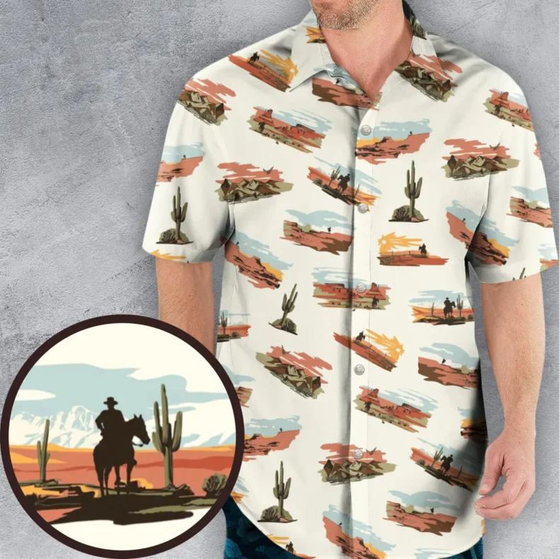 Wild West John Wayne Hawaiian Shirt